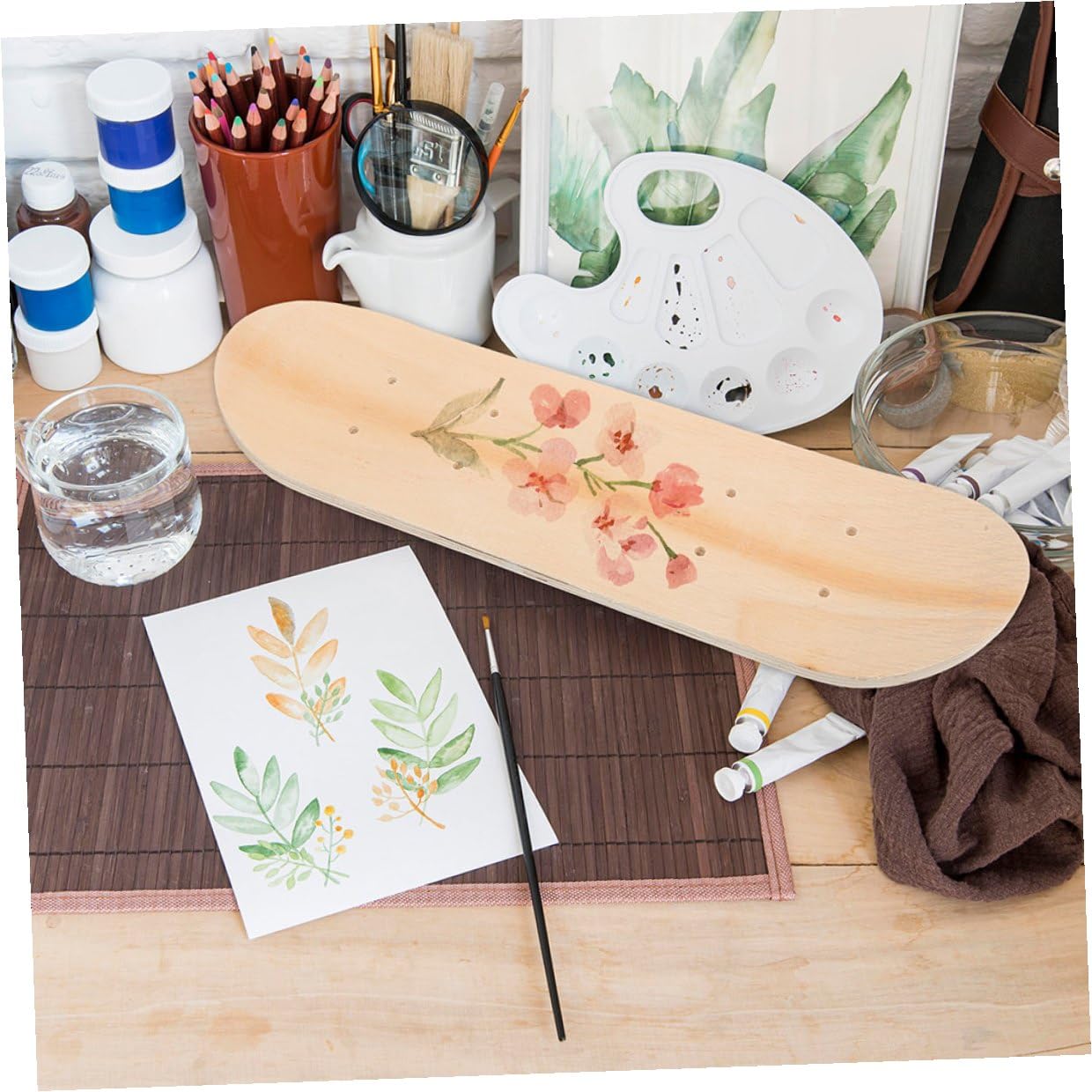 SUPVOX Planche de Skateboard Vierge DIY, Lot de 2, Bois D'érable
