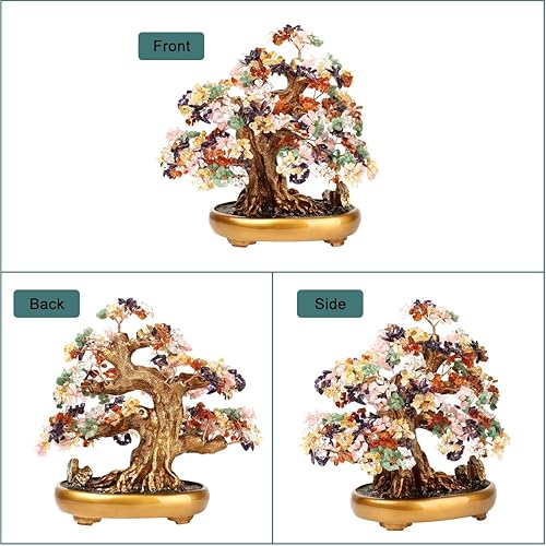Miniatura 2 de Árbol natural de la vida (1.251 piedras preciosas) Árbol de cristal con propiedades curativas  Bonsái Feng Shui Árbol del dinero para la curación y