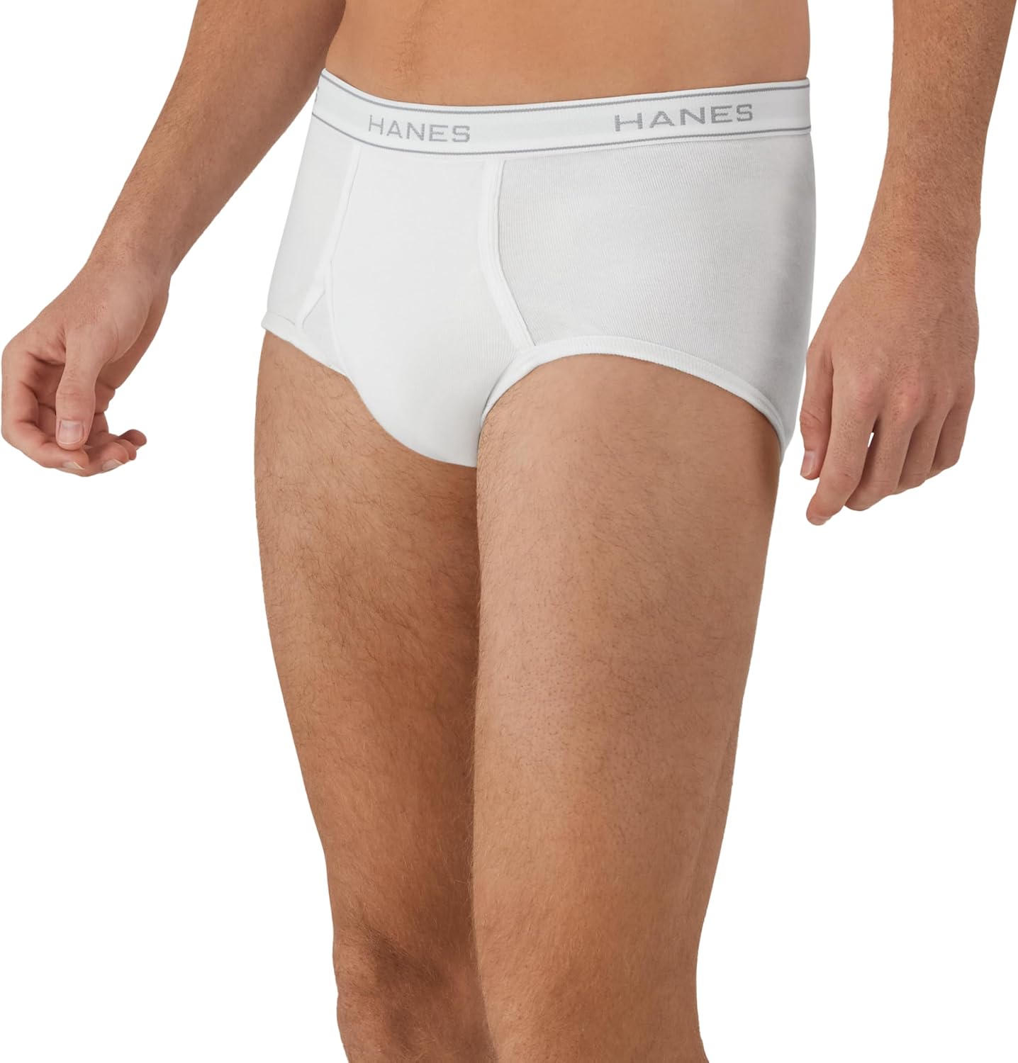 Hanes Men's Underwear Brief Pack, Full Rise Cotton Briefs, Moisture-Wicking Underwear, White, Multi-pack - Image 6