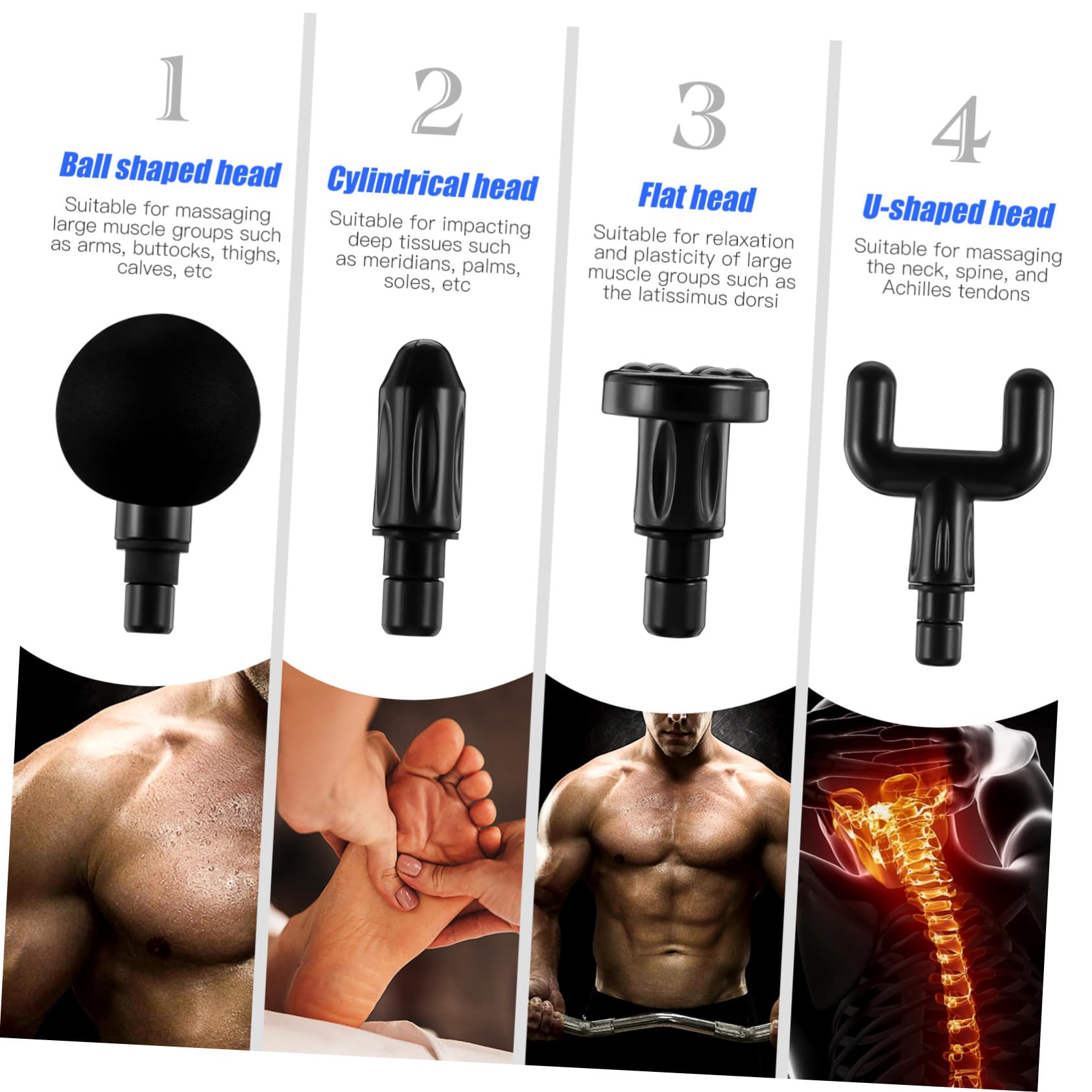 Veemoon Masajeador Muscular Portátil USB Recargable Pequeño Masajeador de Mano con Diseño Silencioso Alta y Torque para Cuello y Cuerpo Dispositivo Eléctrico para Relajación y Muscular