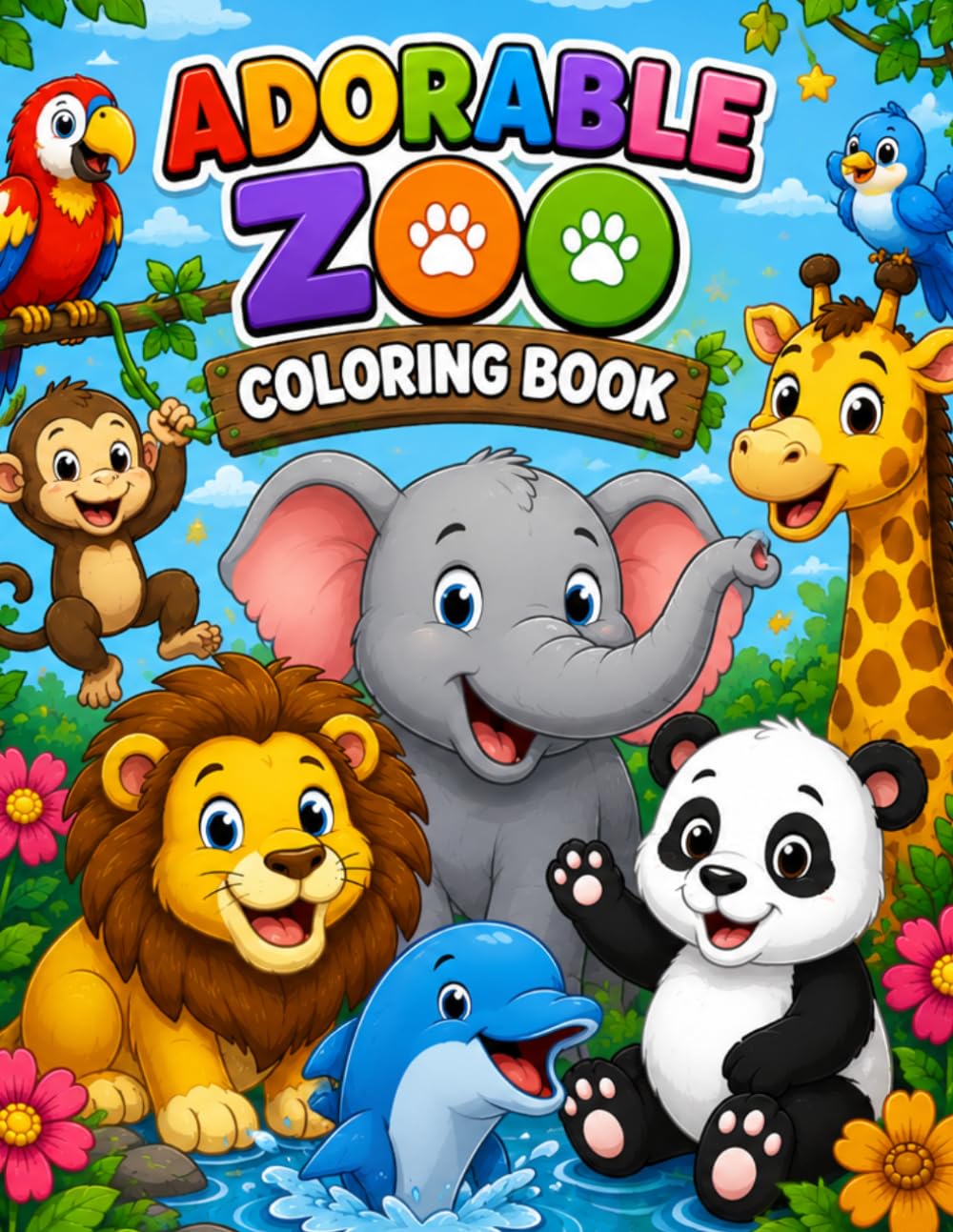 Adorable Zoo: Coloring Book