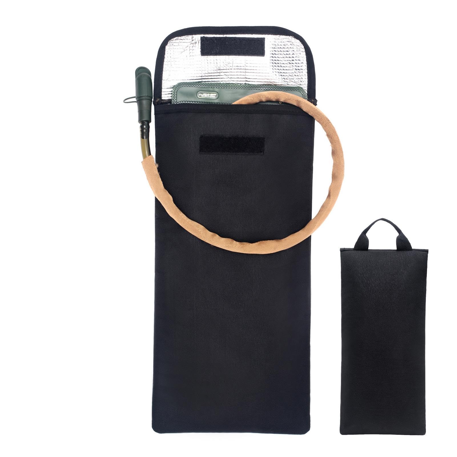 Bolsa aislante de vejiga de agua, bolsa térmica protectora, paquete de vejiga de agua para vejiga de agua de 2 a 2.5 L, cubierta de vejiga de hidratación aislada Oxford 600D, bolsa de vejiga de agua