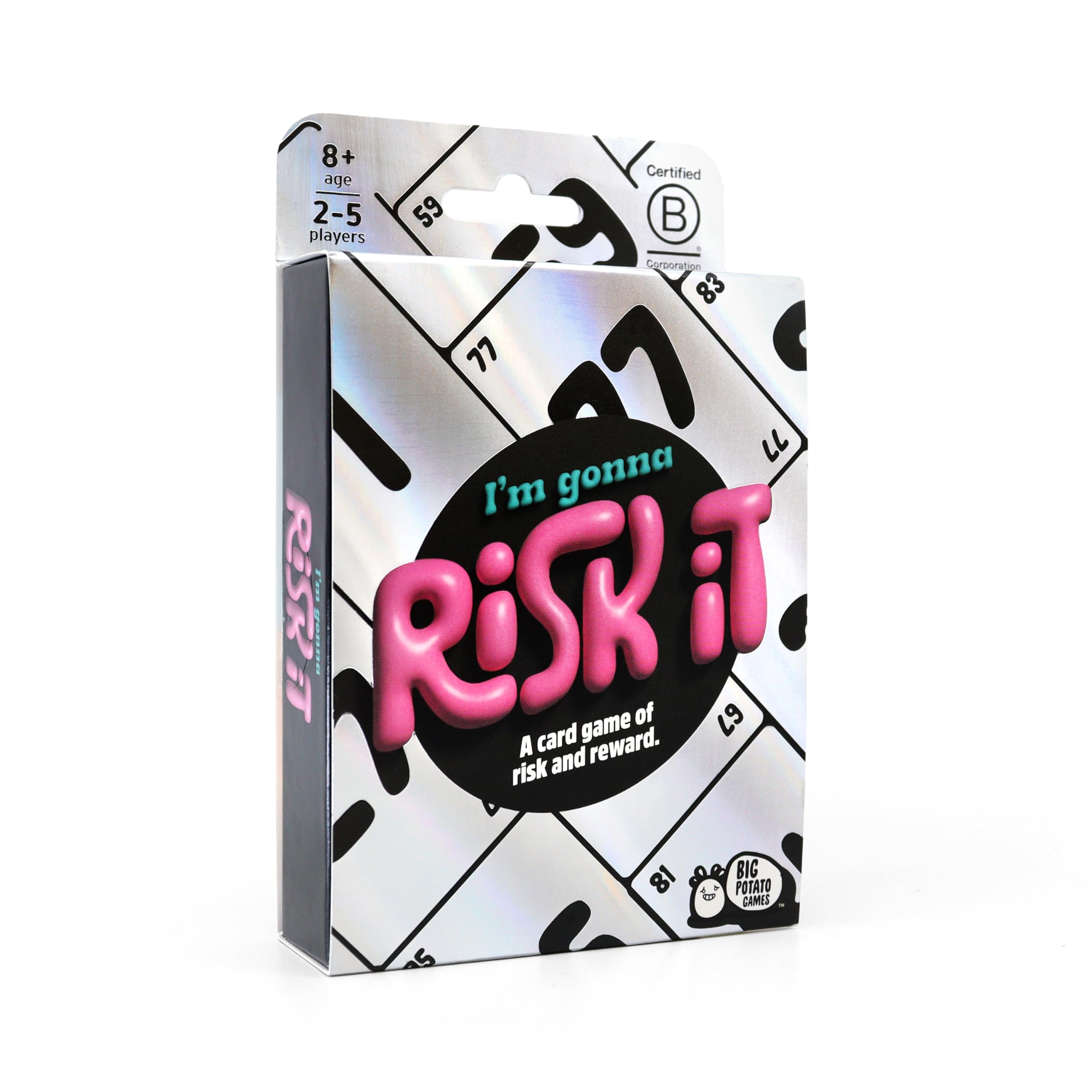 Big Potato I'm Gonna Risk It: Push-Your-Luck Card Game | Travel Game for Holidays and Game Nights | Perfect for Family and Friends | Age 8+ | 2-5 Players