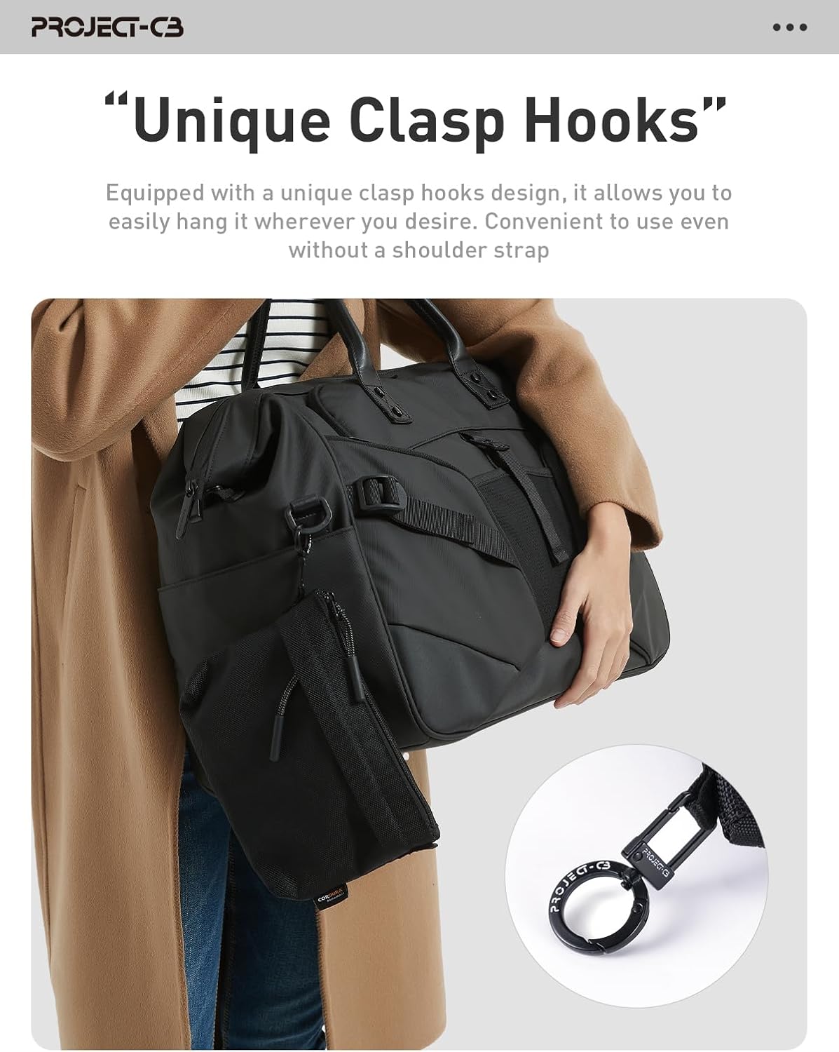 project-cb Crossbody Small Bag, Waterproof, Phone Purse, Cordura Fabric, Small Purses for Women & Men - Image 4