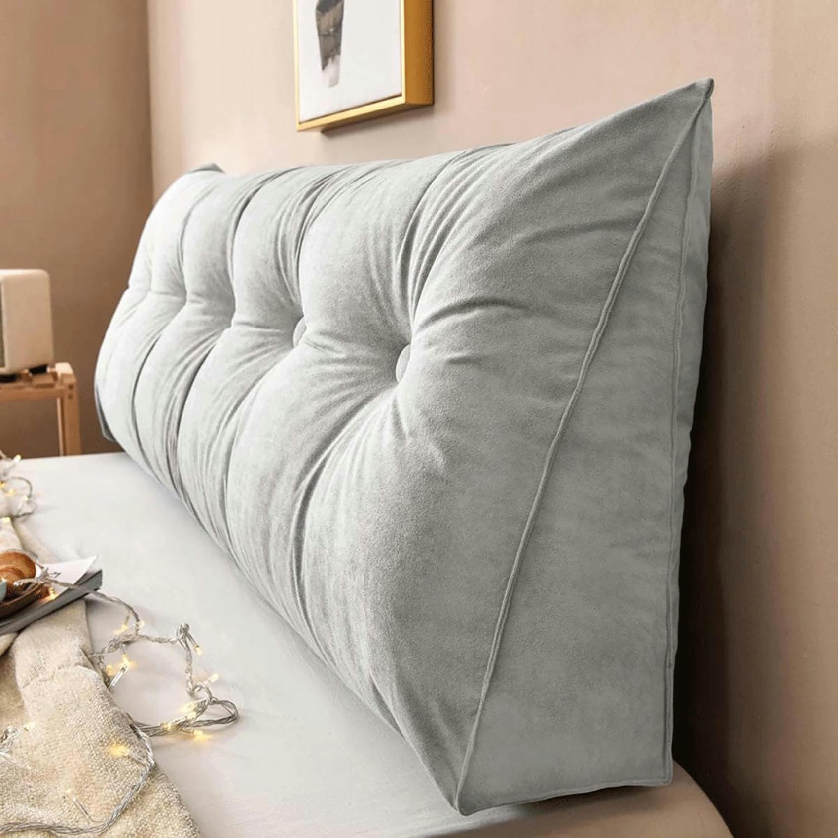 Traversin triangulaire 120x50x20cm grand oreiller compensé lit