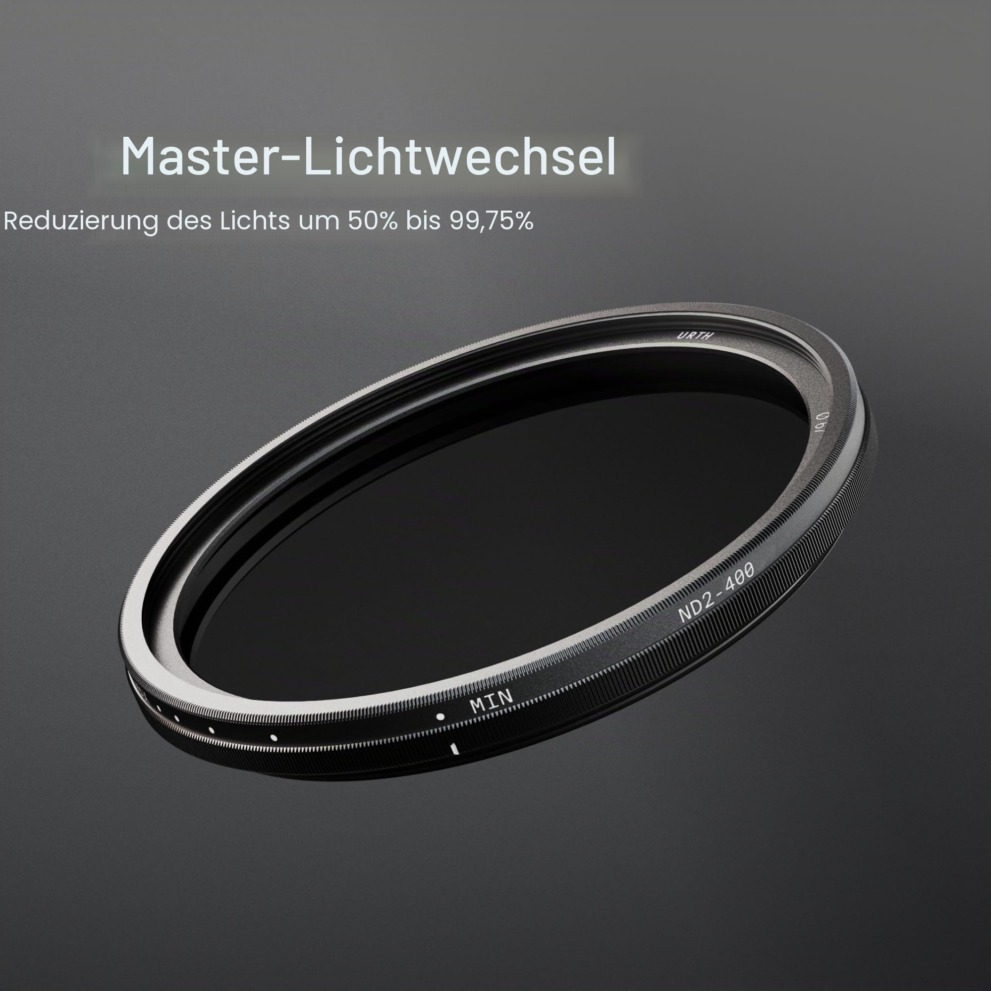 Urth 77mm ND2-400 Variable ND Lens Filter - 1-8.6 Stop Range, HD Optical Glass 20-Layer Nano-Coated Neutral Density Filter for Cameras