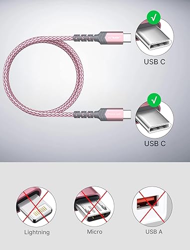 Vista 63 de JSAUX Cable USB C a USB C de 100 W para iPhone 17, cable de carga USBC tipo C 5A de carga rápida compatible con iPhone 17 Air 16 15 Pro Max Samsung