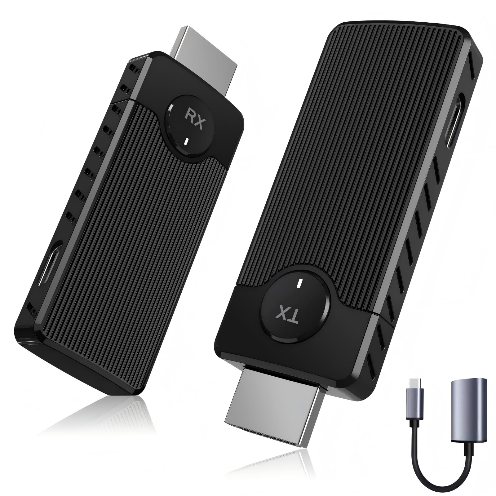 Trasmettitore Ricevitore HDMI Wireless, 1080P 60Hz Plug and Play, Nessun Driver Nessun Wi-Fi, 50m Trasmissione 5.8G, Mirroring Estensione per PC Portatile Proiettore TV
