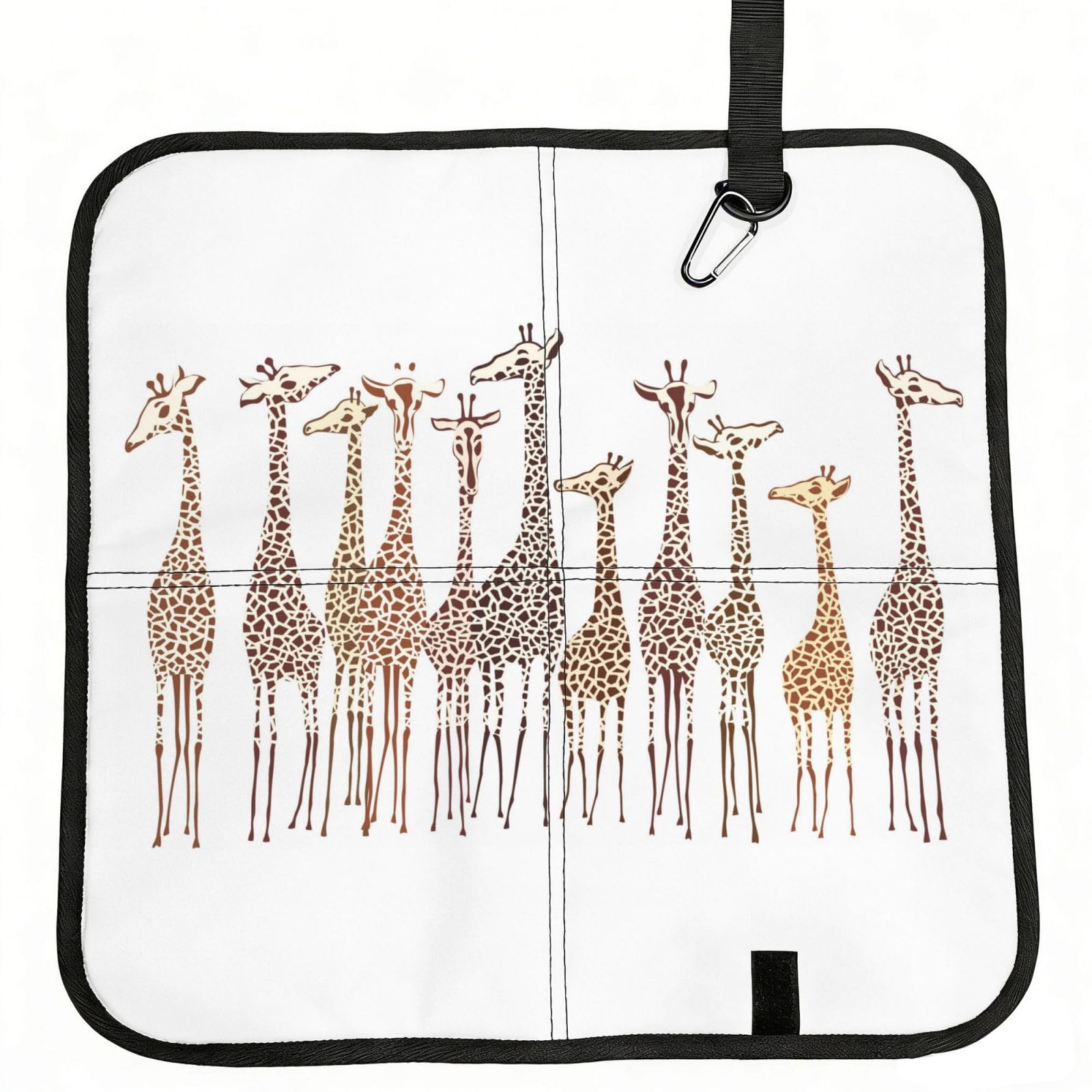 ERCgad Cute Cartoon Funny Giraffes Print Foldable Seat Cushion Portable Chair Pad Lightweight Travel Outdoor Office Home