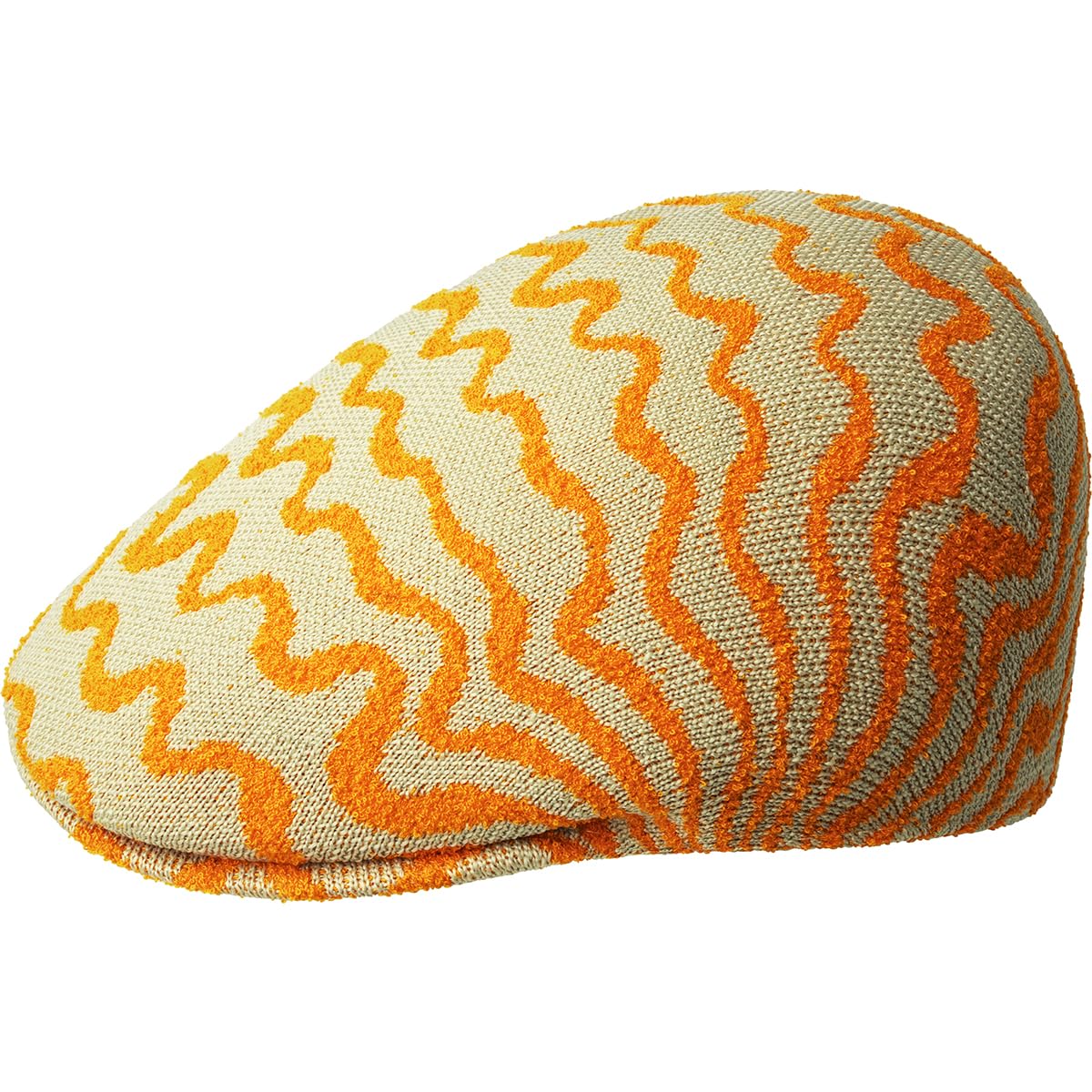 Kangol Meltdown 507 Hat - Beige/Electric Kumquat/XL Ivy Caps & Flat Caps