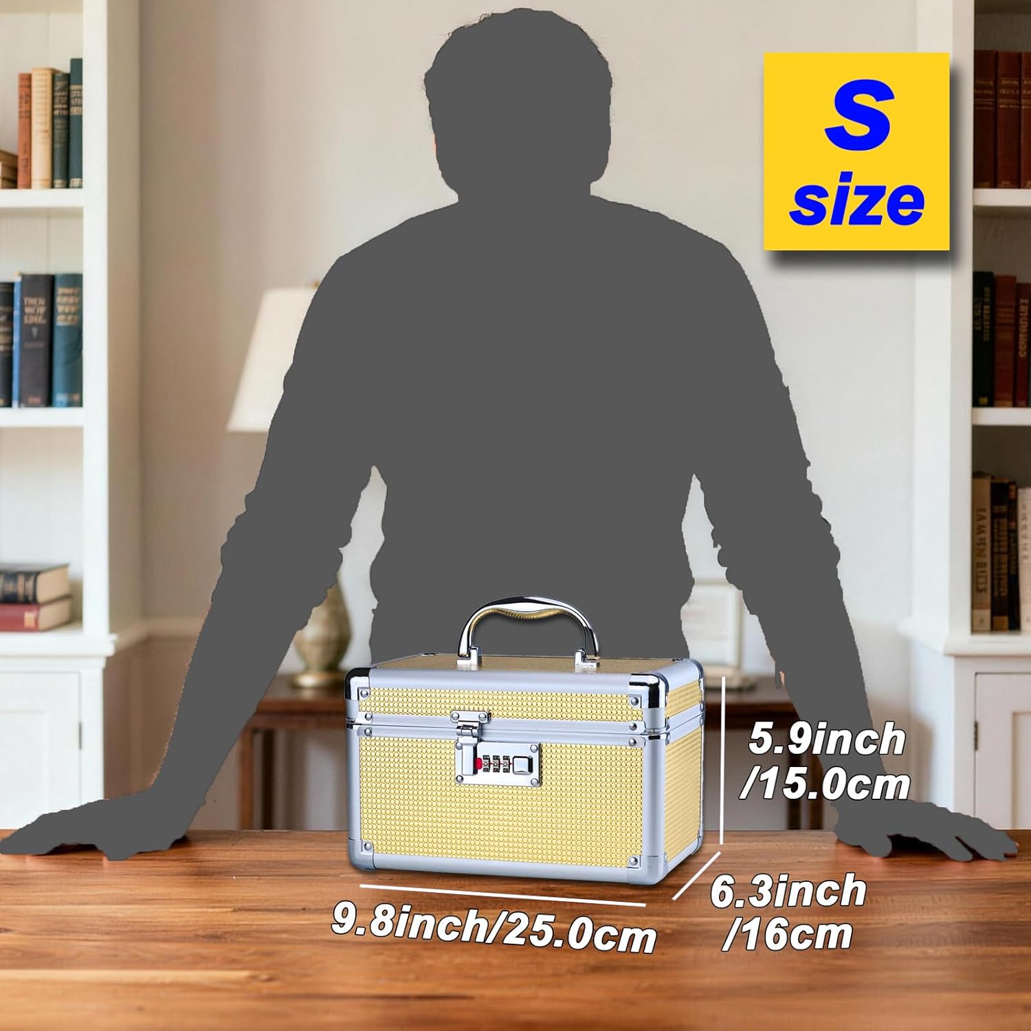 Portable Combination Lock Storage Box with Handle – Multipurpose Locking Case for Home & Outdoor Use, Secure Storage for Accessories, Medicine, Cosmetics, Toys & Tools