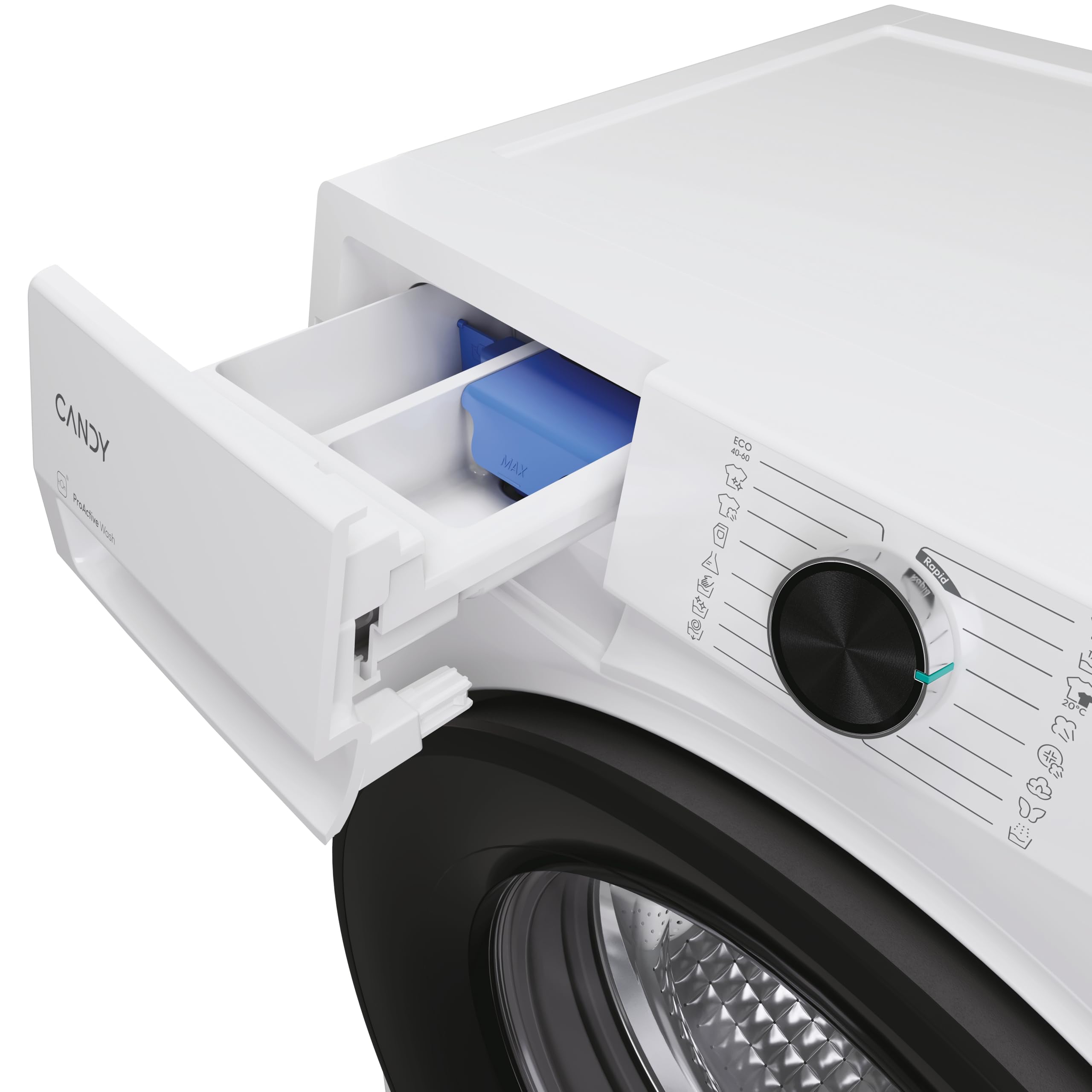 Candy ProWash 500 BR 412BL8-S Machine à laver 12 KG, 1400 tr/min, Affichage numérique, Connectivité WIFI, 16 cycles, Inverter Speed Drive, Départ différé 24H, Verrouillage Enfants, Détecteur de charge