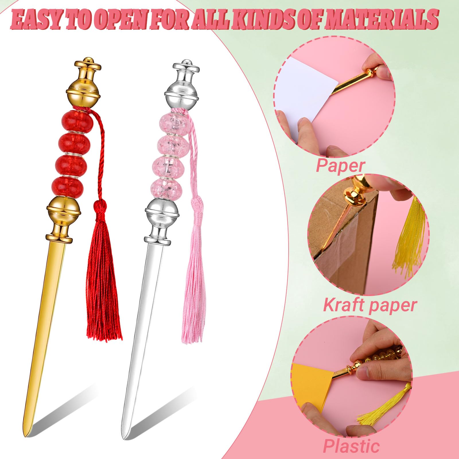 Ouvre Lettre 5 Pcs Beaded Letter Opener Envelope Stainless Steel - View #12