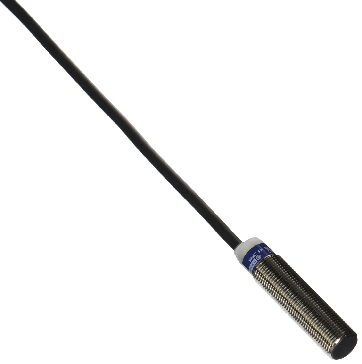 Telemecanique Sensors XS512B1MAL2 Optimum Series Inductive Proximity Sensor, Heavy-Duty, Metal 12-mm Barrel, 2-Wire AC/DC Wiring, PNP Input, NO Output, 2-m Electrical Cable