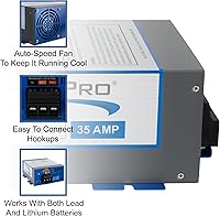 Vista 4 de RecPro Convertidor RV de 35 amperios Convertidor de potencia RV y cargador de batería Carga inteligente de 4 etapas 120 VCA a 12 VCC Rango