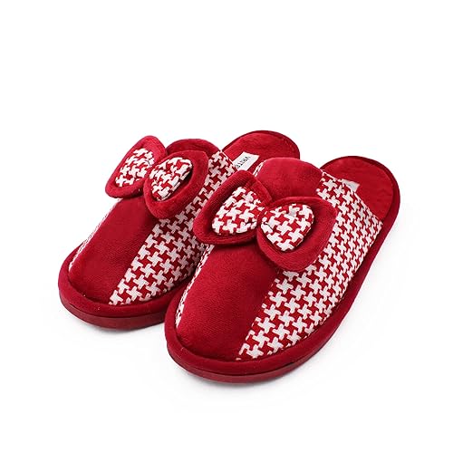 VRITRAZ Women's Comfort Slip On Closed Toe Warm Winter House Clog Indoor Slipper