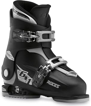 ROCES IDEA UP Adjustable Ski Boots for Kids Youth & Toddler Ski Boots with Single Buckle Expandable Downhill Ski Boots for Growing Feet Girls & Boys Sizes