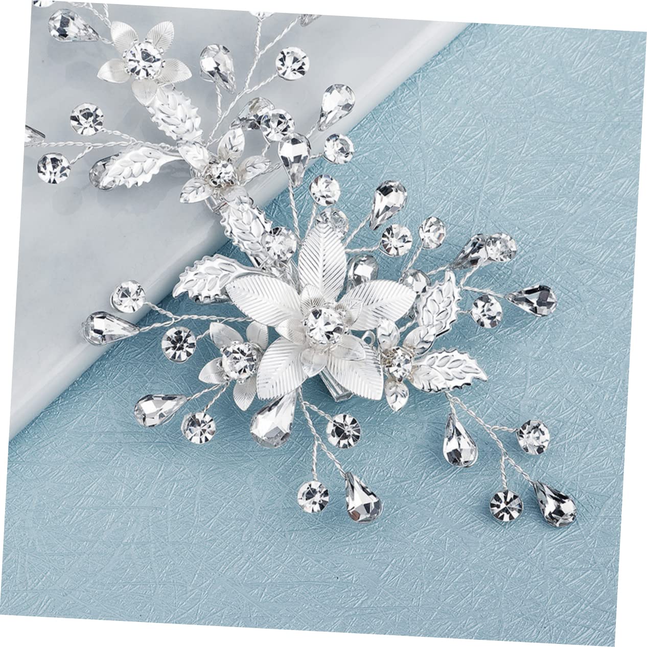 Healeved 5pièces Barrette De Mariage Pour Pince à Cheveux Fleurie Pour Mariée Mariée Ou Demoiselle Accessoire Élégant Et Pratique Pour Cheveux Épais Ou Fins