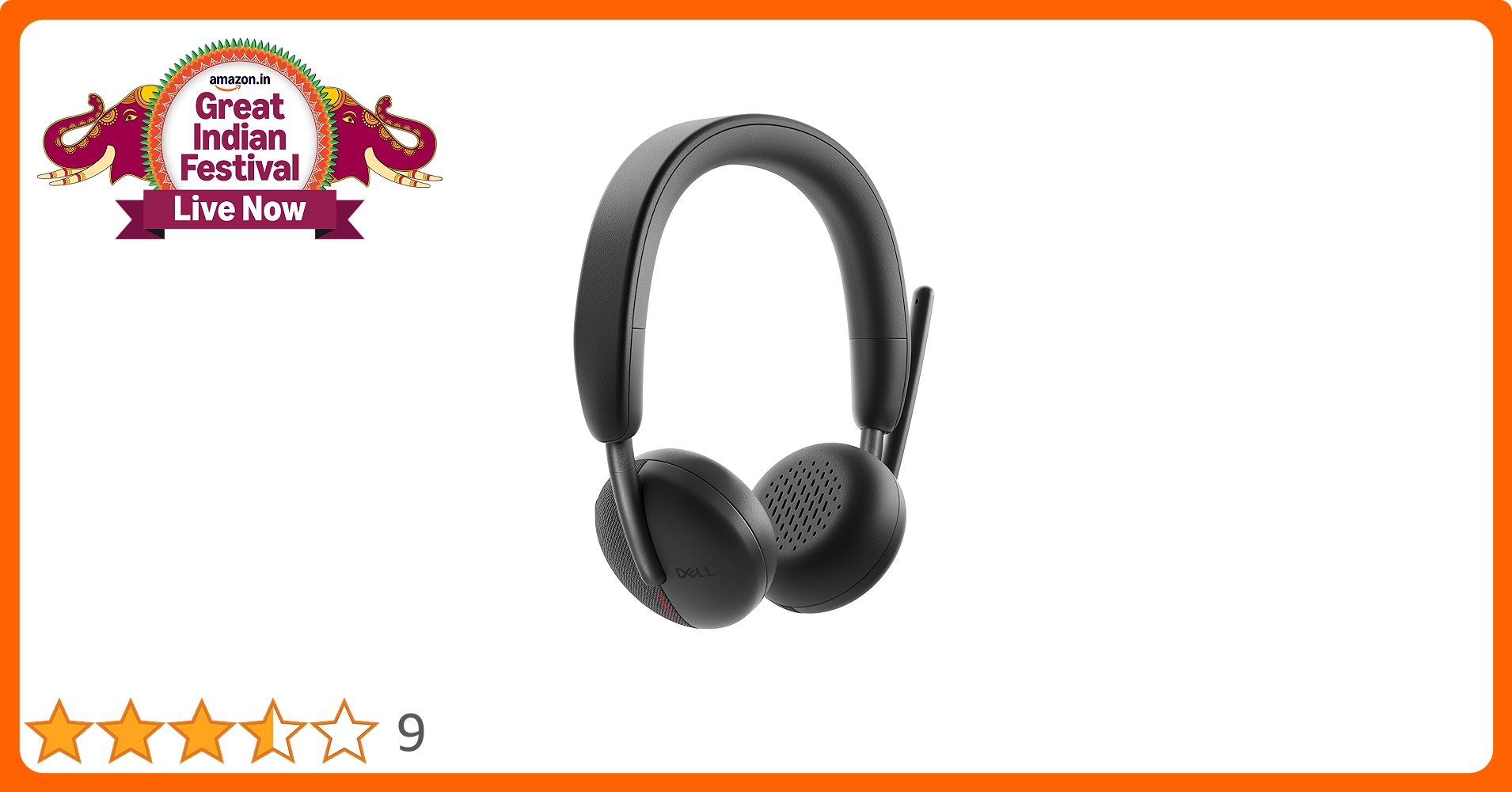 Dell Pro ワイヤレスヘッドセット WL3024 Dell WL3024 Wireless AI Based ANC Headset with Microphone