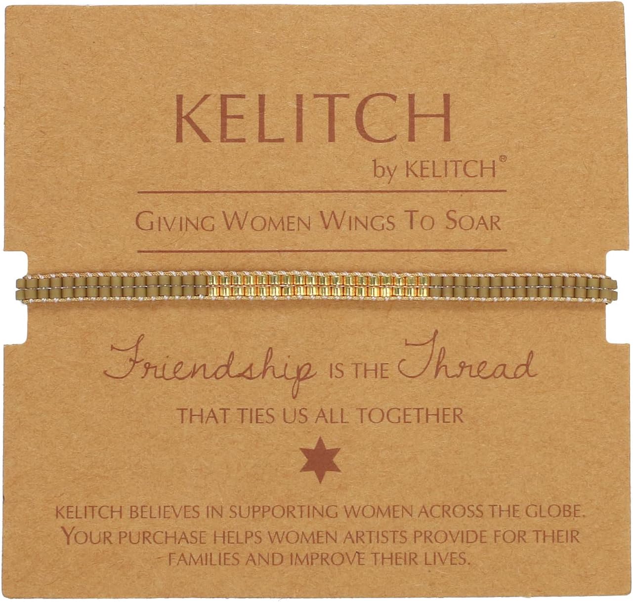 KELITCH Classic Seed Beaded Bracelets Hand-Woven Colorful Friendship Bracelet Women Boho Bracelets Cuffs