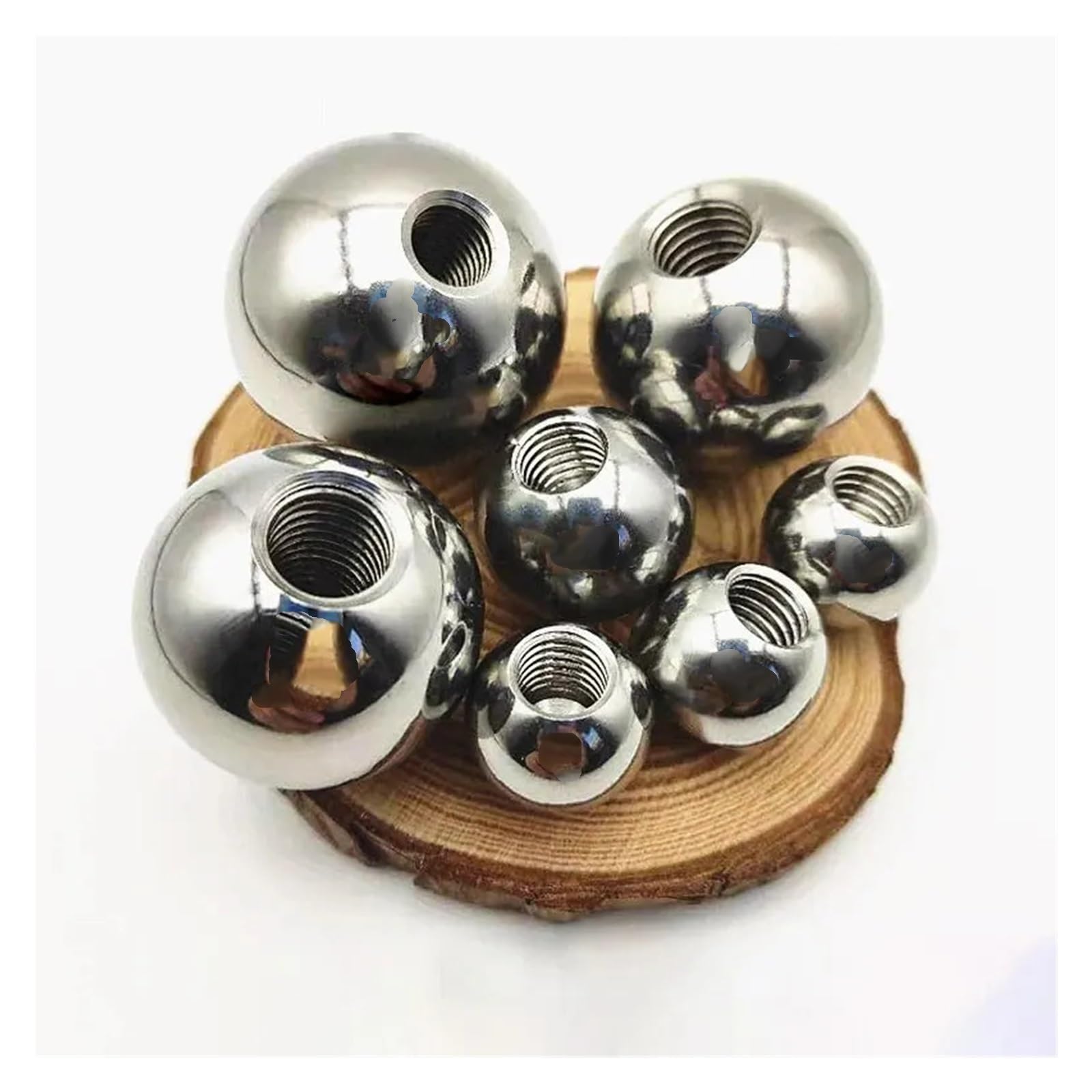 Filettatura metrica femmina M2 M2.5 M3 M4 M5 M6 M8 M10 OD 5-60mm sfere filettate a mezzo foro sfera di perforazione in acciaio inossidabile 304 foro cieco(OD 8mm,M2.5)