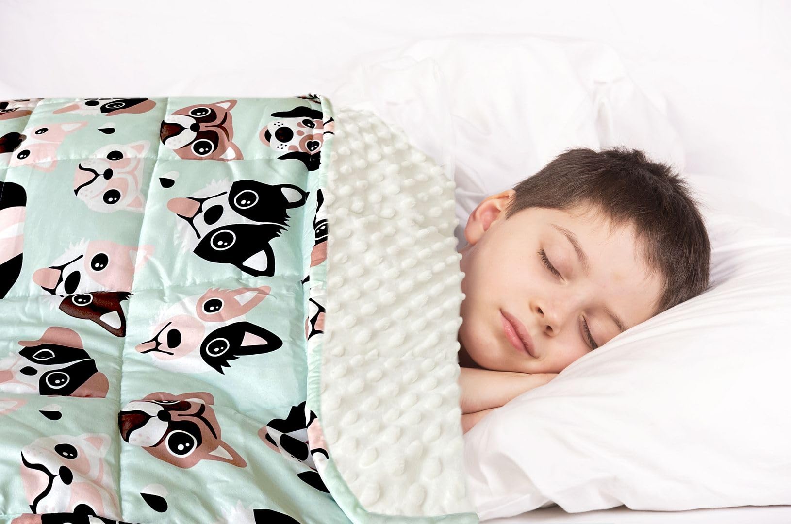 Weighted Sensory Bedding Blanket (Size:104x152cm - 7 lbs)-Puppy