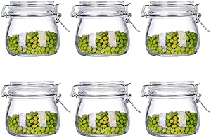 Glass Storage Bottles HEFTMAN Clear Glass Bottles With Lids – 500 ML Reusable Drink Storage, 3-Pack, Airtight & Dishwasher Safe 5 ML Glass Jar - Foto 7