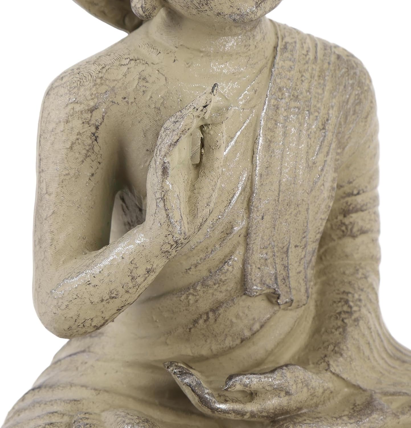 Yosoo Health Gear Zen Statue, Buddha Statue Indoor Garden Decorative Figurine Vintage Ornament Porch Resin Crafts for Office Table Living Room Home (Type 2)