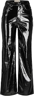 JJXX Jxkenya Hw Straight Faux Leat Pant Noos, Kadın, Siyah, XL