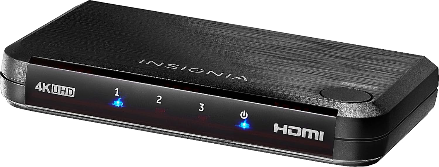 Buy Insignia™ 3Port HDMI Switch with 4K and HDR PassThrough Black