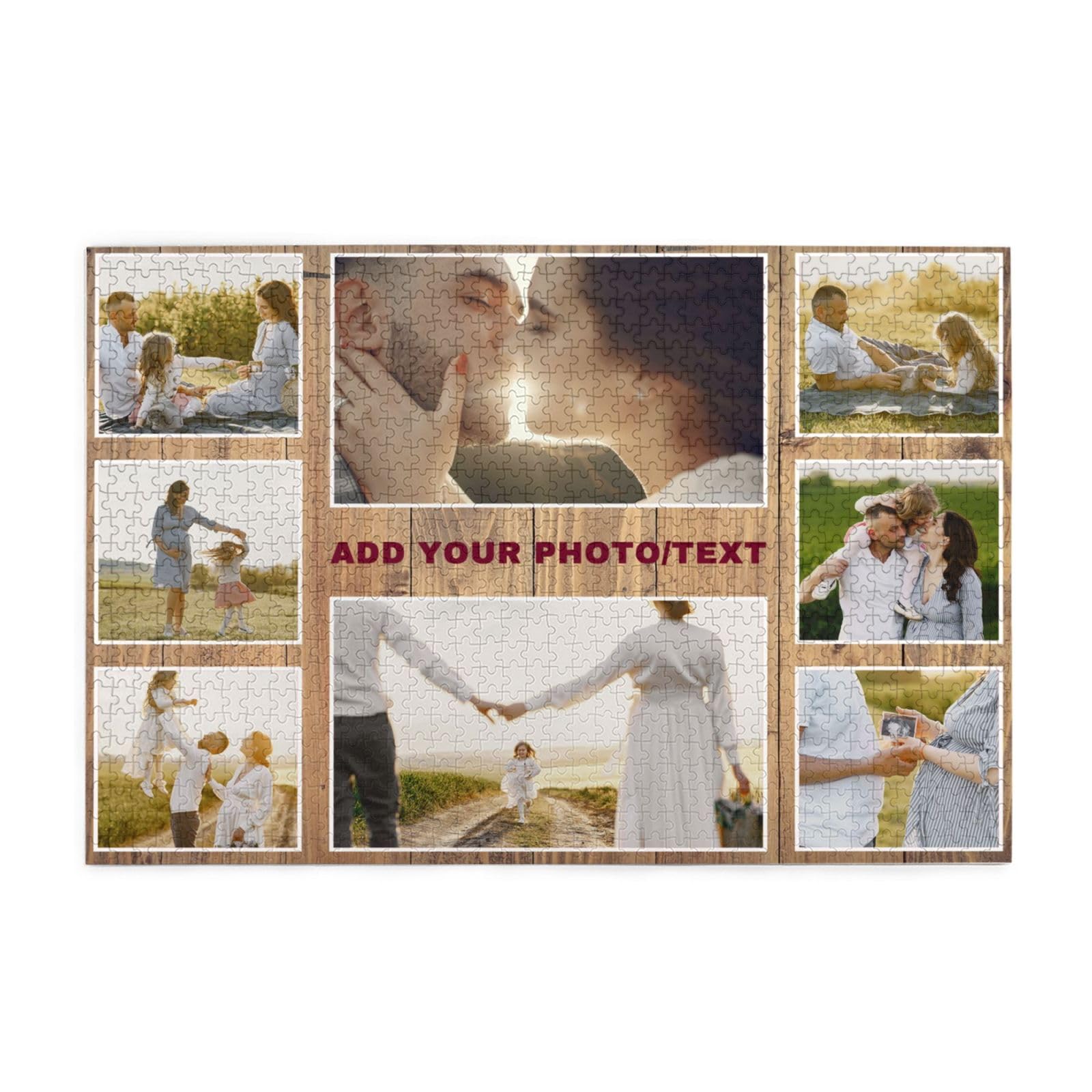 Custom Puzzles from Photos 300/500/1000 Pieces,Photo Puzzles Personalized,Customized Puzzle Gifts for Adults Family,Birthday, Wedding,Friends