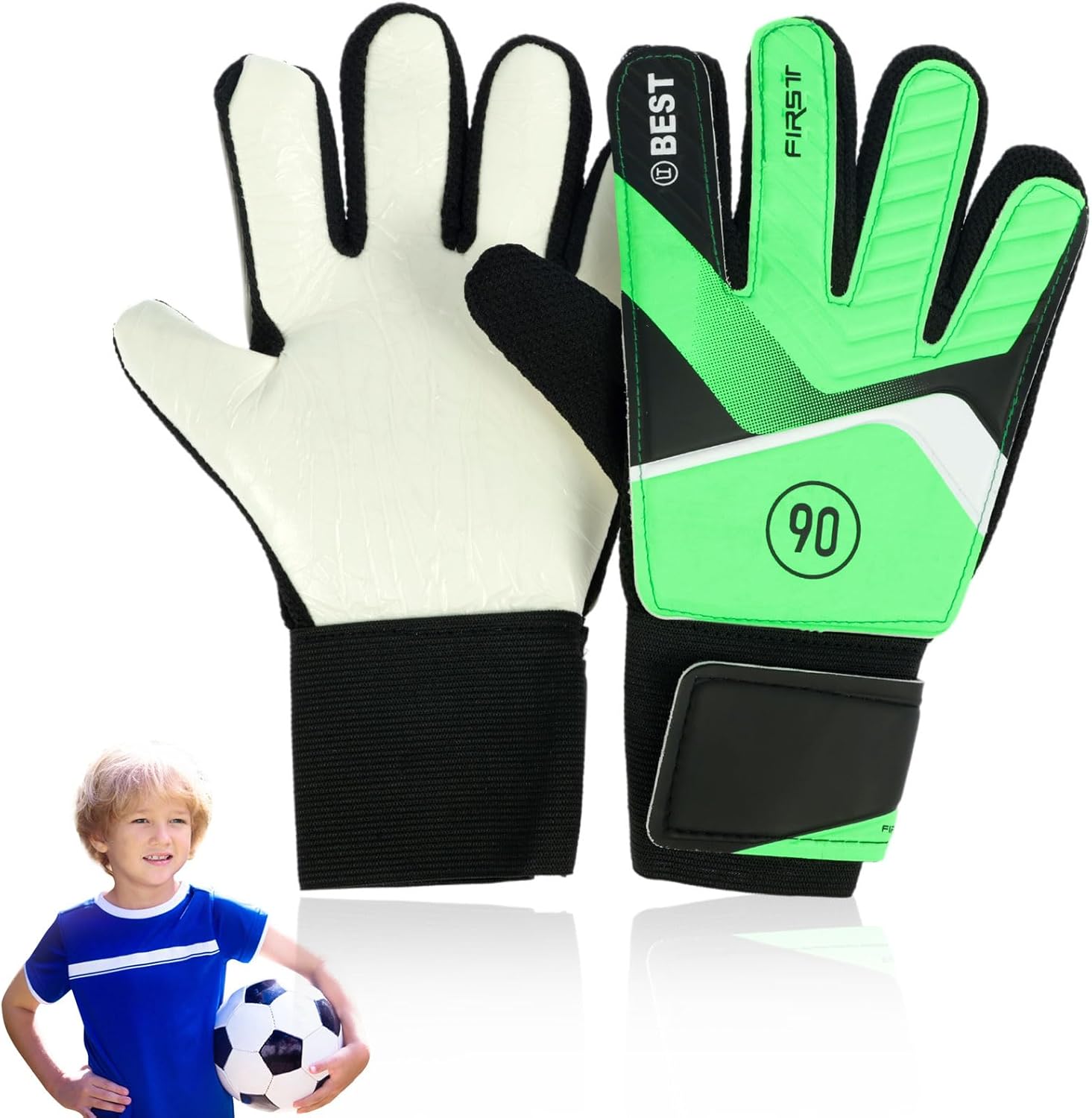 5/6/7 Size Kids Soccer Goalie Gloves Latex Children Football Goalkeeper