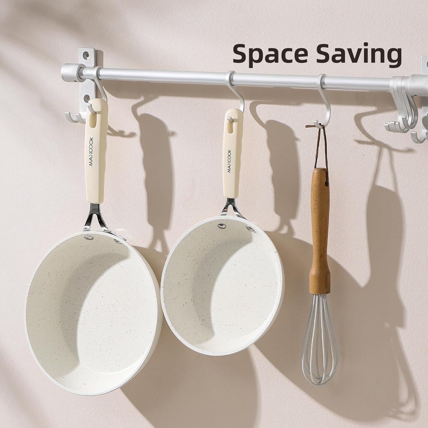 Mini Nonstick Egg Pan, 6.3 Inch Omelet Pan, Small Single Serve Egg Nonstick Skillet, Medical Stone Coating Cookware with Heat-Resistant Handle (16 cm, White) - Image 7