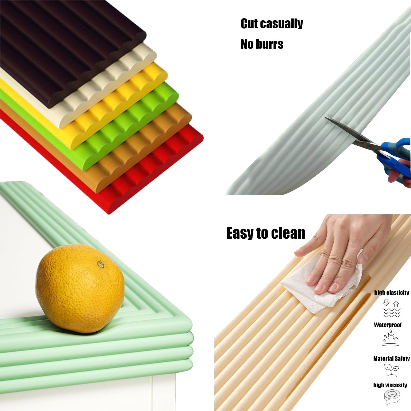 Protectores de Borde y Esquina de Muebles - Tira Protectora de Borde Ancha - Cubiertas de Esquina de Pared de 10 m / 32,8 pies Rojo de 8 mm de Grosor(Pink,20M)