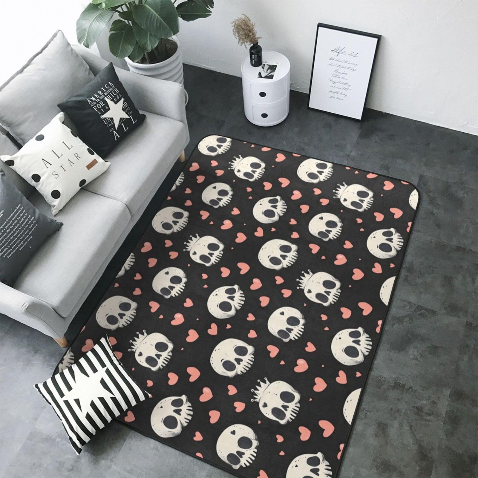 Tapis de salon antidérapant doux pour chambre à coucher