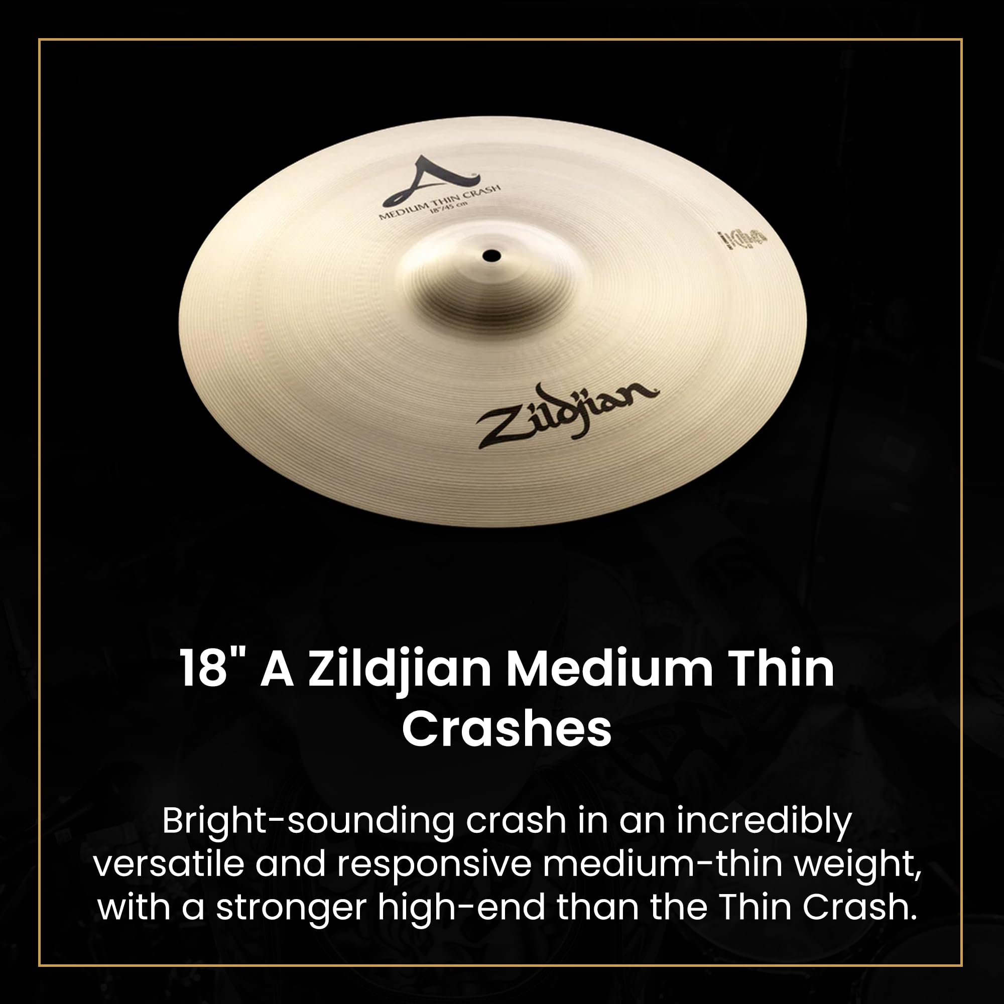Zildjian A Series Cymbal Set - 14" New Beat Hi-Hat, 16" Medium Thin Crash, 21" Sweet Ride and 18" Medium Thin Crash