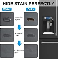 Vista 3 de Refrigerator Drip Tray 2 Pack: Refrigerator Drip Catcher for Fridge Water Dispenser, GE, Samsung Fridge Accessories (Gray, Rectangular)