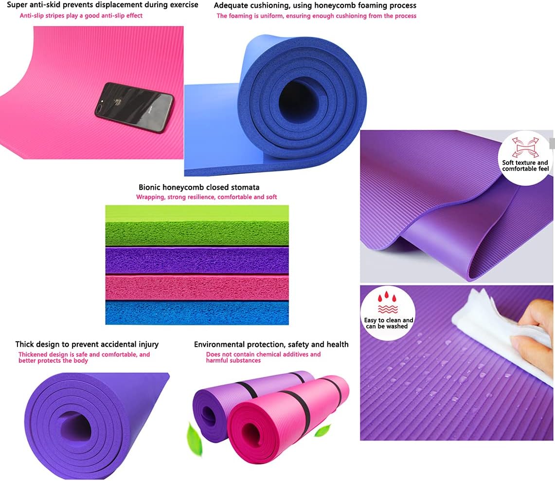 Introduction to Yoga Three-Piece Yoga Workout Set Yoga Mat/Sit-up Aid/Yoga Rally Band/Set Essential for Yoga Exercisers