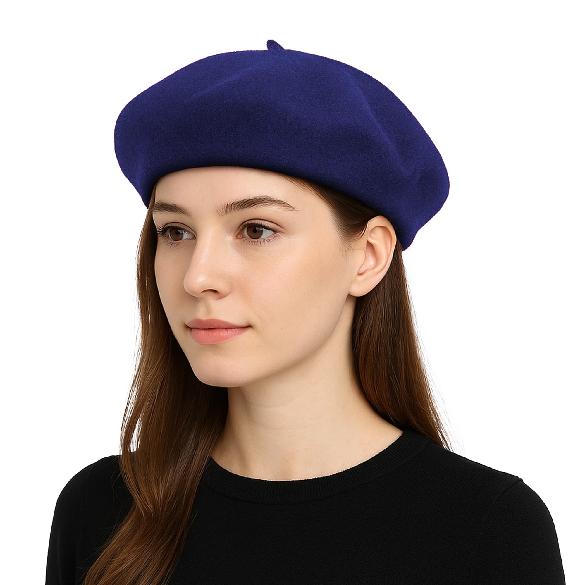 Women’s French Wool Beret – Elegant Parisian Style Warm Beanie Cap – Soft Stretchable Winter & Fall Hat for Girls & Women – Lightweight, Fashionable