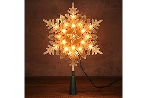 Brizled Christmas Snowflake Tree Topper: Luminous Holiday Cheer