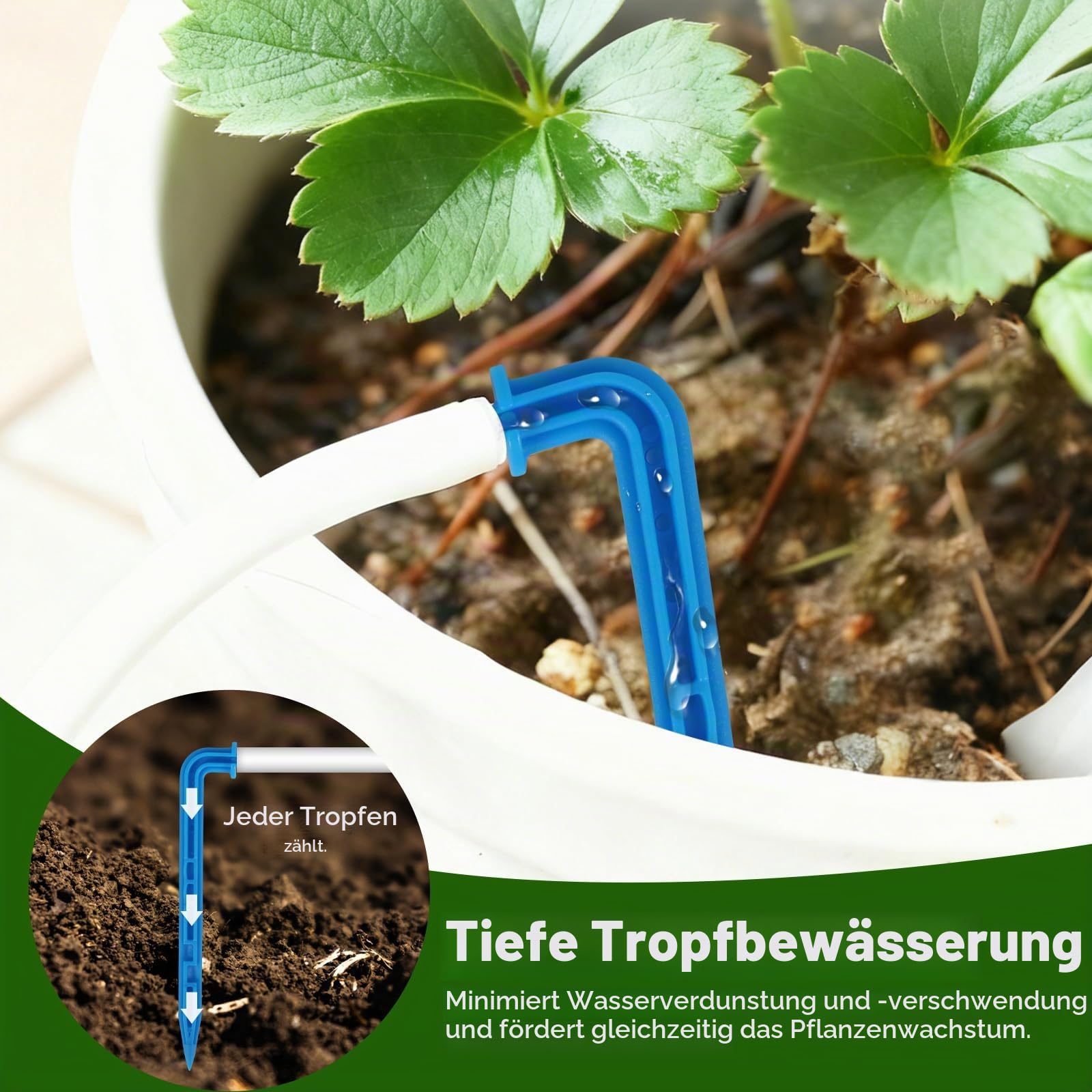 WiFi Automatisches Bewässerungssystem, App-Fernbedienung Selbstbewässerndes Tropfbewässerungssystem-Set für Topfpflanzen, Gartenbewässerung für Urlaub und Ferien