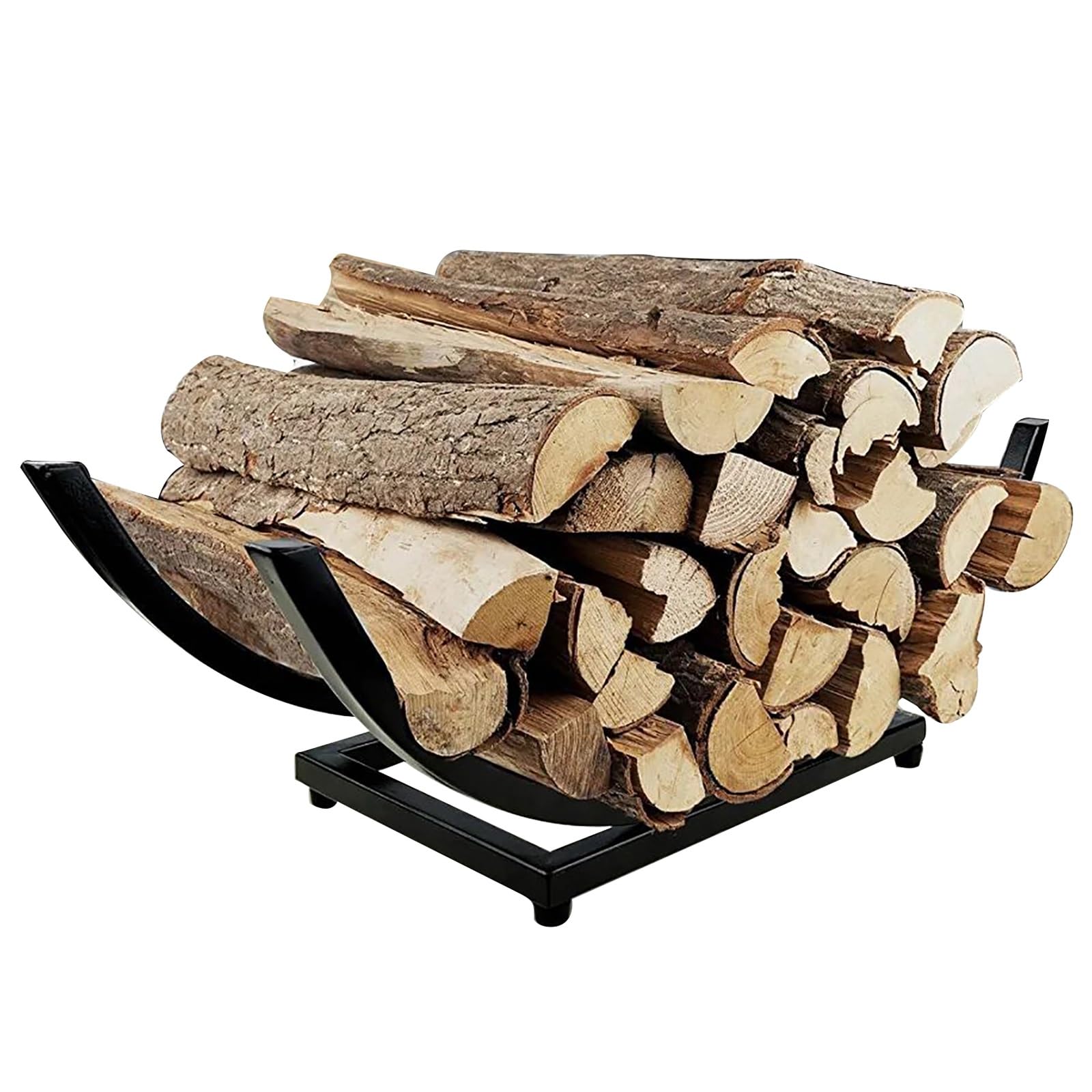 Amazon.com: GFAZXDS Curved Firewood Rack: Indoor/Outdoor for