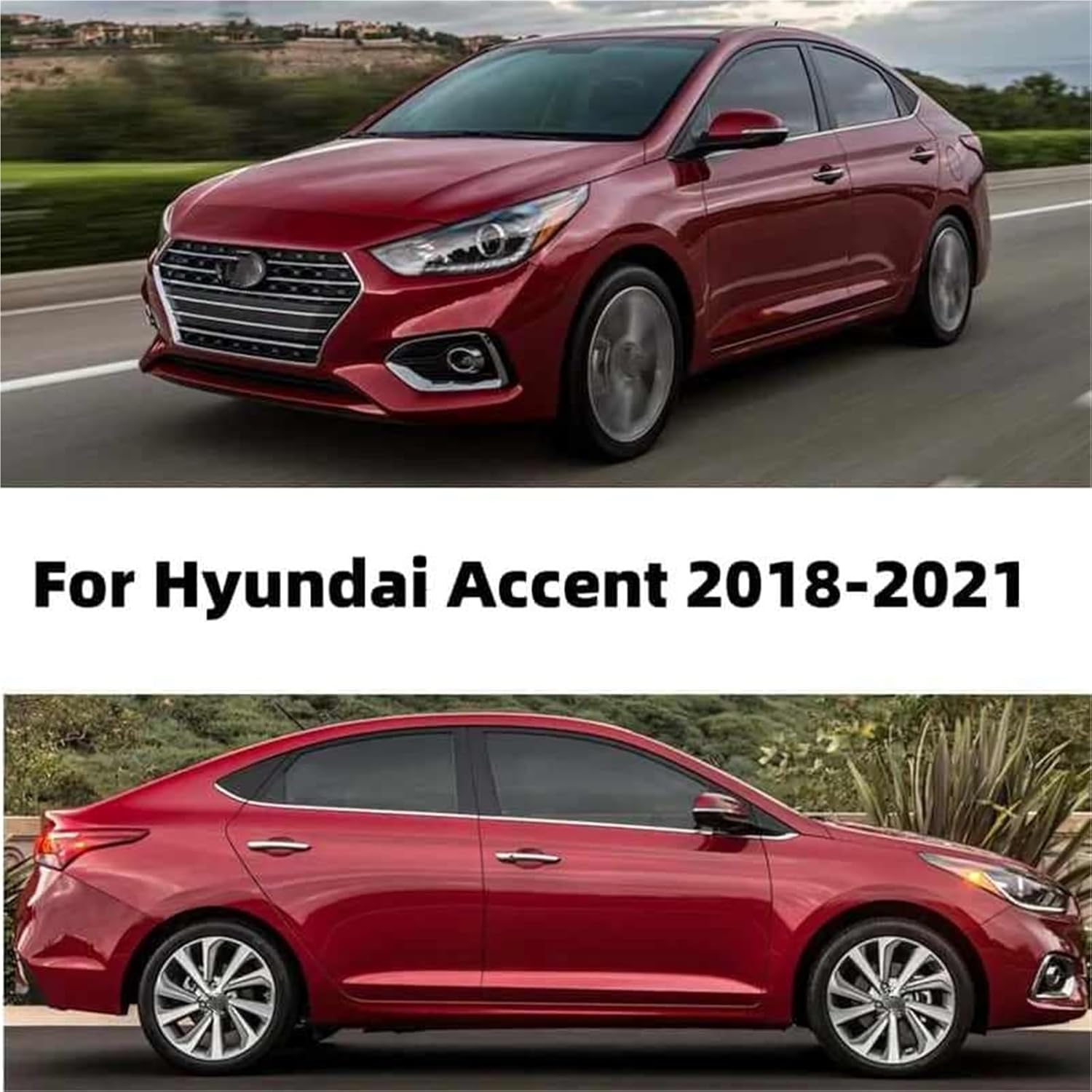 GEYABG(ゴヤブ) 車用ウィンドウレインディフレクター Hyundai, Accent Sedan 2018-2022 対応 バ