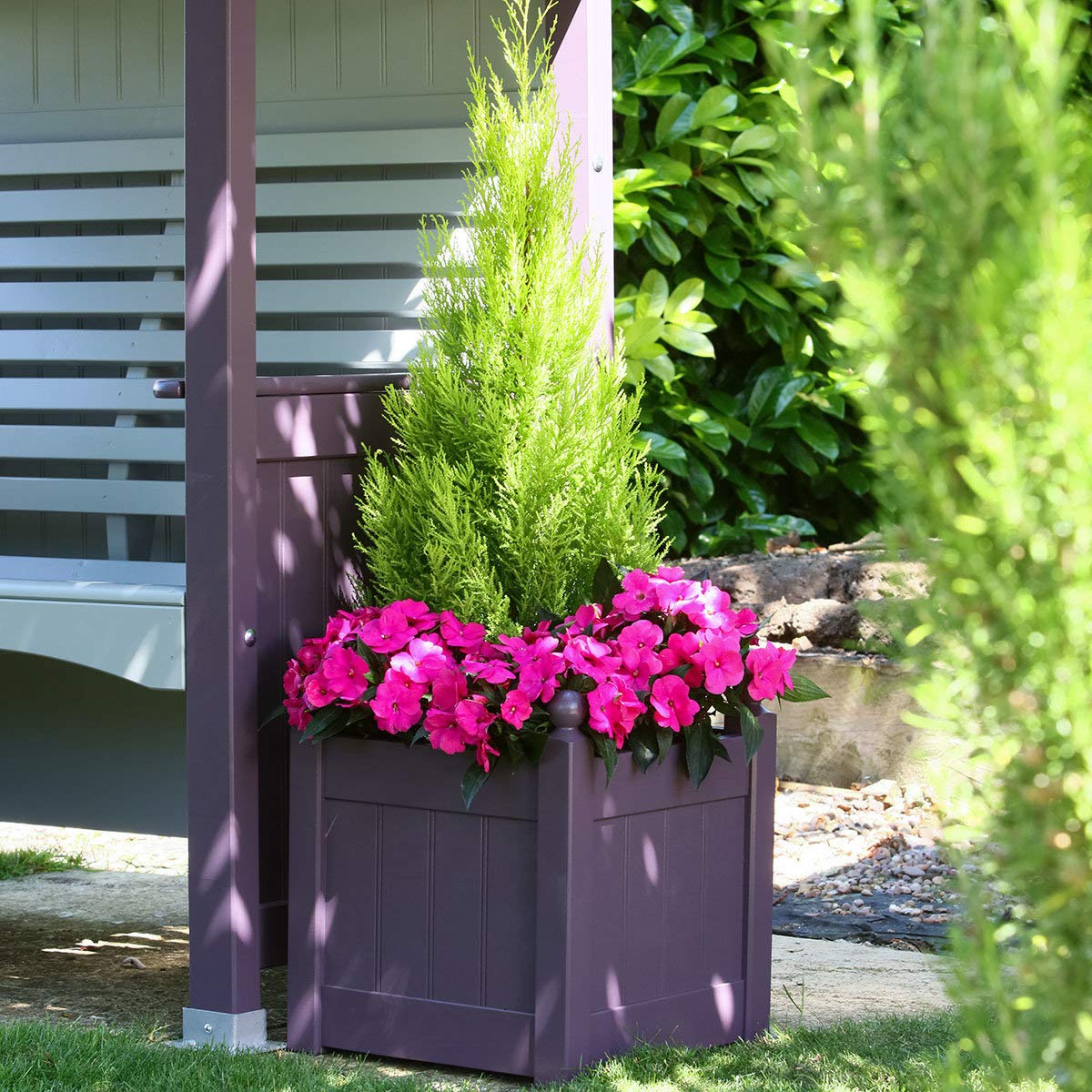 AFK Wooden Classic Planter - 15in, Lavender