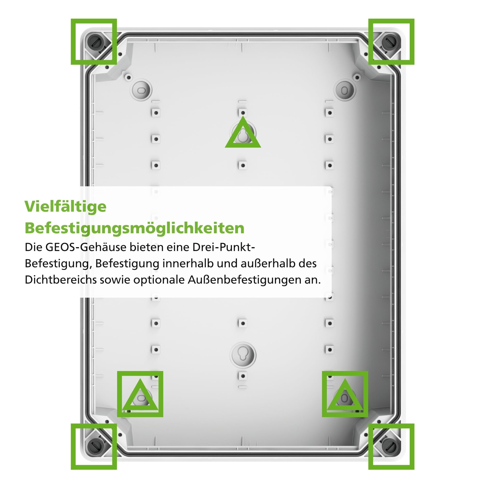 Spelsberg GEOS-L 3030-18-o Leergehäuse, Outdoorgehäuse, Industriegehäuse, robust, IP66/IP67/IP69, grauer Deckel, 300 x 300 x 180 mm