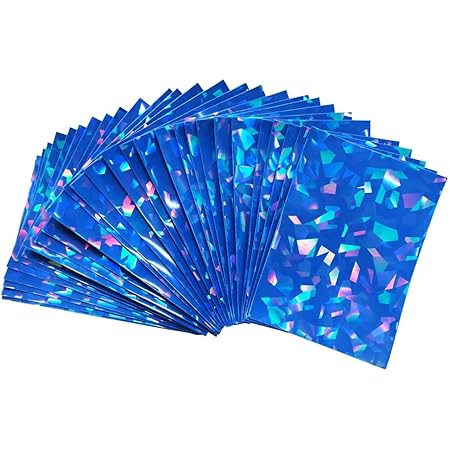 Amazon プロフェッショナル ホログラムカードプロテクタースリーブ Mtgポケモンなどにぴったりフィット 100パック ブルー トレカ 通販