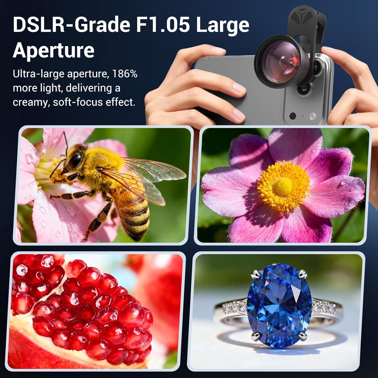 Kit d'objectif macro 35X pour smartphone, téléphone et appareil photo avec