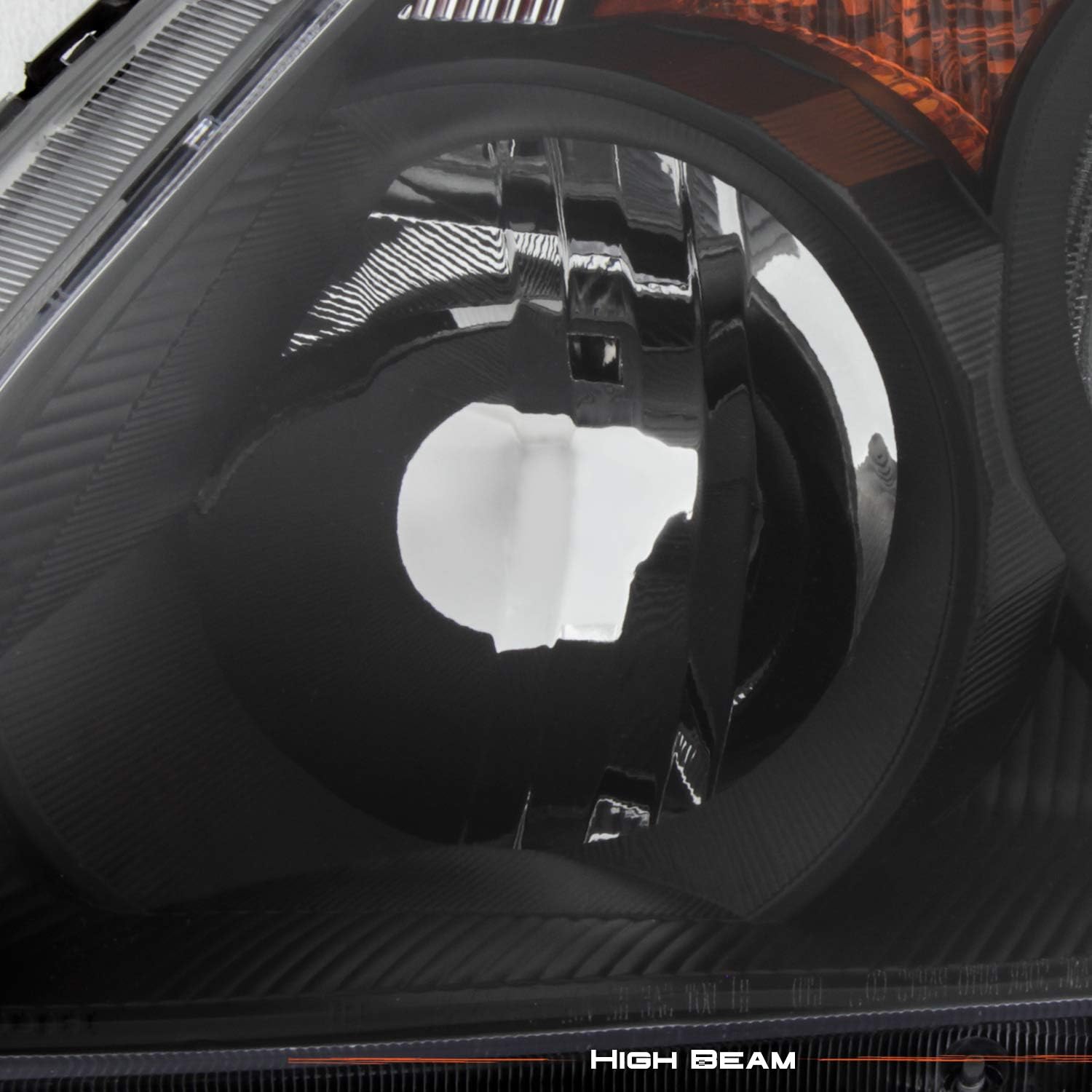 AKKON - Fits 2005-2006 Honda CRV CR-V [OE Style] Black Headlights w/Amber Signal Lamp Left+Right Pair Set