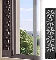 Ventilador de janela vertical, sem necessidade de perfuração, instalação exaustor de janela, ventiladores de janela de velocidade do vento ajustáveis, retrátil, para quarto, banheiro, cozinha