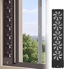 Ventilador de janela vertical, sem necessidade de perfuração, instalação exaustor de janela, ventiladores de janela de velocidade do vento ajustáveis, retrátil, para quarto, banheiro, cozinha
